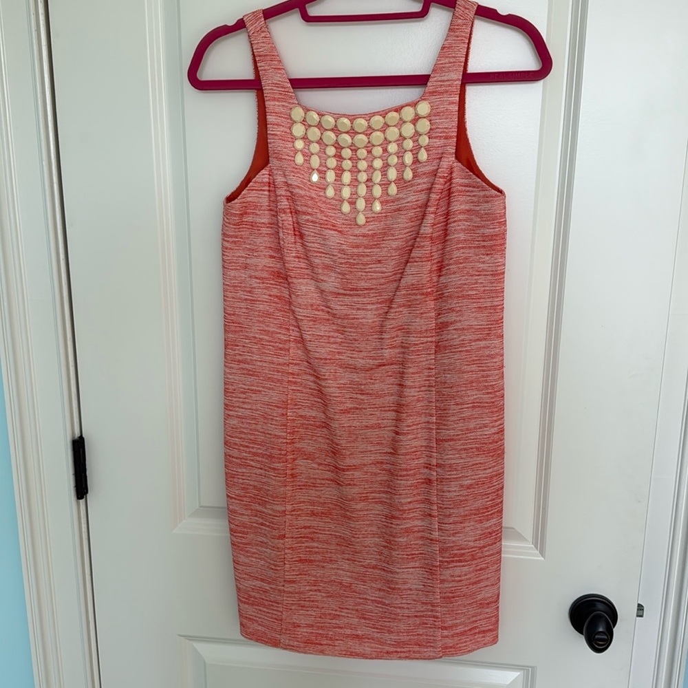 Trina Turk Clementine Tweed lined dress, with beading size 0